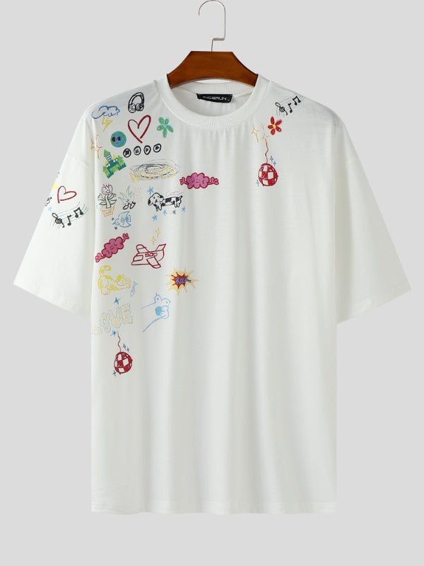 Mens Fun Print Short Sleeve T-Shirt SKUL16767