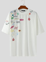Mens Fun Print Short Sleeve T-Shirt SKUL16767