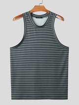 Mens Striped Colorblock Casual Tank SKUL03123