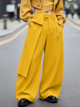 Men's Deconstructed Layered Wide Leg Casual Pant SKUL48797