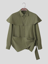 Men's Faux Two Piece Long Sleeve Shirt SKUL42654