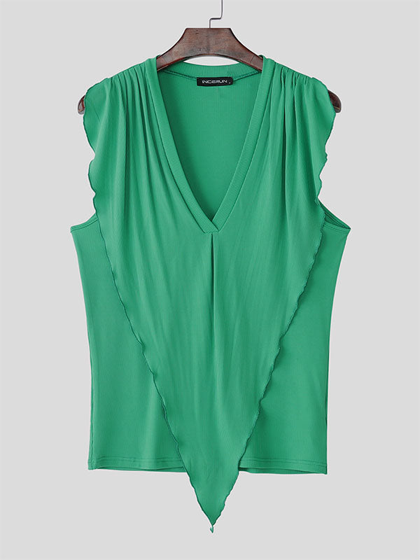 Mens Textured Knit V-Neck Tank SKUL08504