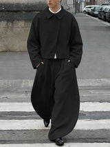 Men's Solid Color Casual Two Piece Outfit SKUL50939