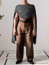 Men's Ruched Cape Sleeveless T-Shirt SKUL29590