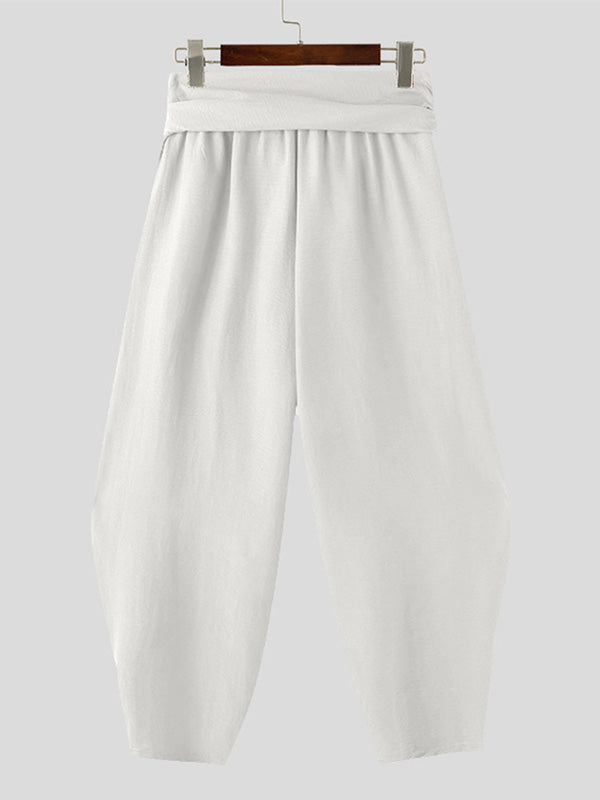 Mens Solid Color Casual Drawstring Pant SKUK69115