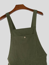 Men's Ribbon Design Corduroy Casual Jumpsuit SKUL56152