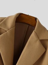 Men's Single Shoulder Drape Cropped Long Sleeve Casual Blazer SKUL28428