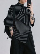 Men's Irregular Stripe 3/4 Length Sleeve Shirt SKUL28479