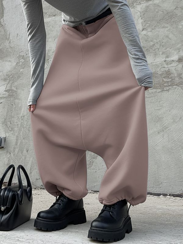 Men's Deconstructed Solid Color Drop Crotch Pant SKUL40291