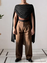 Men's Ruched Cape Sleeveless T-Shirt SKUL29590