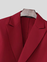 Men's Solid Color Casual Cropped Long Sleeve Blazer SKUL51874