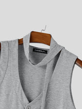 Men's Avant-Garde Deconstructed Choker-Neck Cropped Tank SKUL61911