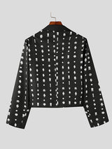Mens Casual Print Long Sleeve Blazer SKUK79649