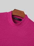 Mens Solid Knit Short Sleeve T-Shirt SKUK51225