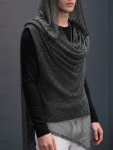 Men's Shimmer Sheer Cowl Neck Tank SKUL40328