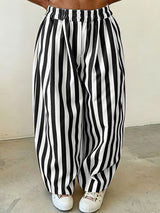 Men's Vintage Y2K Bold Striped Baggy Wide-Leg Balloon Pant SKUL68405