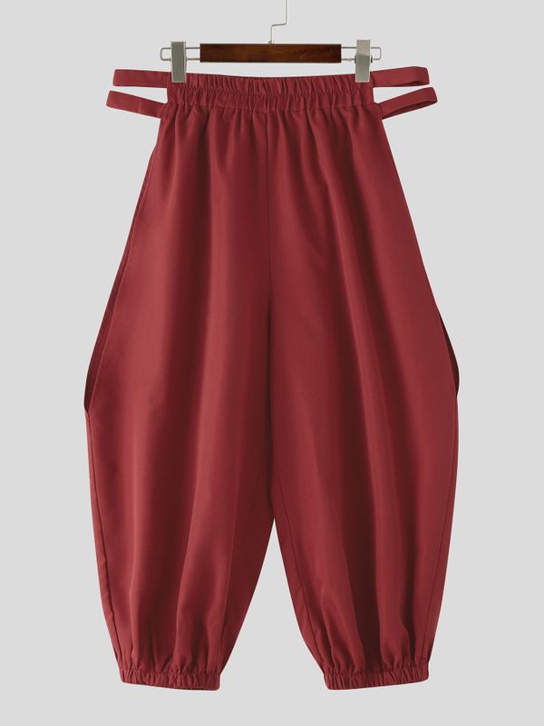 Men's New Chinese Style Side Cut Out Lantern Pant SKUL59962