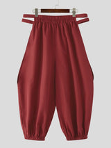 Men's New Chinese Style Side Cut Out Lantern Pant SKUL59962