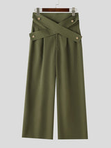 Men's Y2K Avant-Garde Criss-Cross High-Waisted Wide-Leg Pant SKUL75511