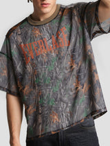 Men's Letter Print Semi-Sheer Short Sleeve T-Shirt SKUL20294