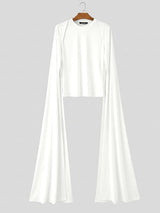 Men's Romantic Avant-Garde Split-Cape T-shirt SKUL80465