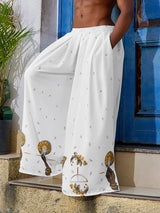Men's Ethnic Print Ultra-Wide Leg Pant SKUL53147