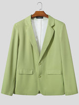 Men's Lace Patchwork Backless Long Sleeve Blazer SKUL24944