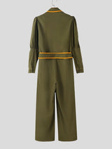 Men's Colorblock Tie Casual Jumpsuit SKUL37262