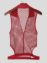 Men's Sheer Mesh Side Cutout Tank SKUL46528