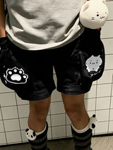 Men's Unisex Harajuku Style Kawaii Cat Graphic Oversized Balloon Cargo Short SKUL53958