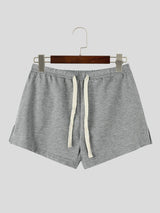 Men's Muscle Bodybuilding Gym Workout Contrast Drawstring Low-Rise Short SKUL83264