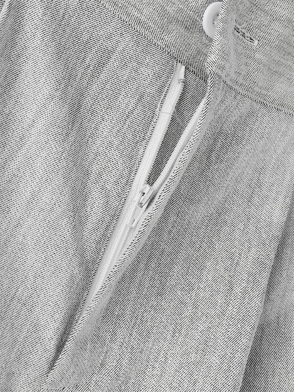 Mens Textured Wide-Leg Loose Casual Pant SKUL15956