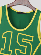 Men's Number Print Colorblock Bodysuit SKUL22306