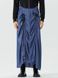 Mens Drawstring Design Solid Casual Skirt SKUK33419