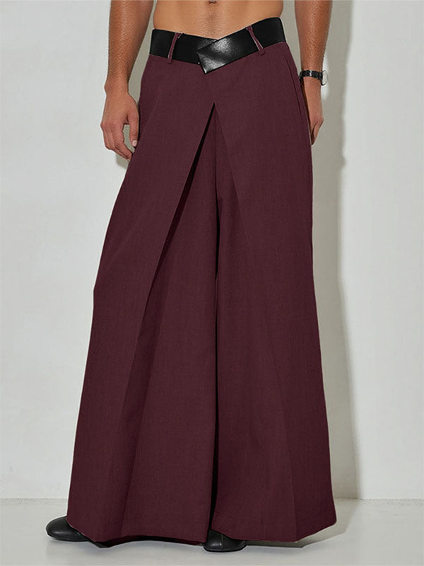 Men's Pleated Wide Leg Casual Pant SKUL29772