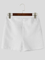 Men's Sexy Gym Textured Honeycomb Bubble Butt Lifting High Waist Back Pocket Short SKUL82417