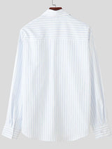 Men's Fashion Striped Long Sleeve Shirt SKUL37723