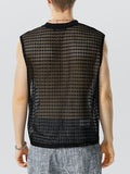 Mens Lace Jacquard V-Neck Sleeveless Vest SKUK14244