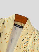 Men's Starry Print Long Sleeve Cardigan SKUL21120