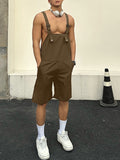 Mens Solid Casual Cargo Overall With Pocket SKUK09275