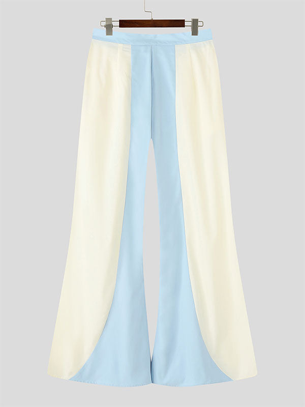 Men's Colorblock Flared Casual Pant SKUL24198