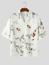 Mens Floral Print Short Sleeve Shirt SKUL11546