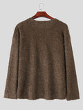 Mens Texture Crew Neck Casual Pullover Sweater SKUK41231