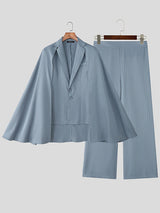 Men's Cape Patchwork Casual Two Pieces Outfit SKUL32031