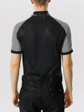 Mens Striped Polkadot Print Biker T-Shirt SKUK10496