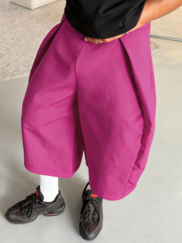 Men's Solid Oversized Casual Cropped Pant SKUL38072