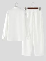 Men's Solid Casual Two Pieces Outfit SKUL27355