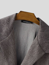 Men's Deconstructed Solid Color Long Sleeve Shirt SKUL37899