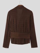 Men's Solid Textured Long Sleeve T-Shirt SKUL29616