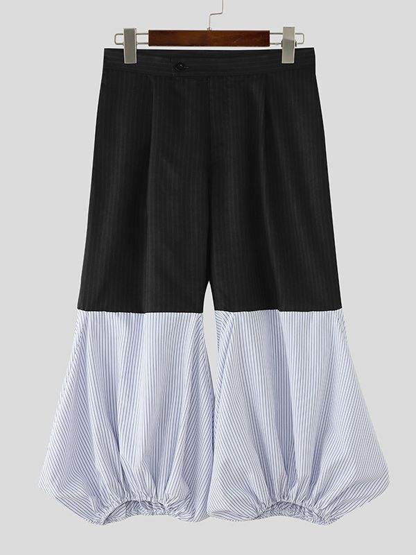 Men's Striped Color Block Lantern Pant SKUL37663